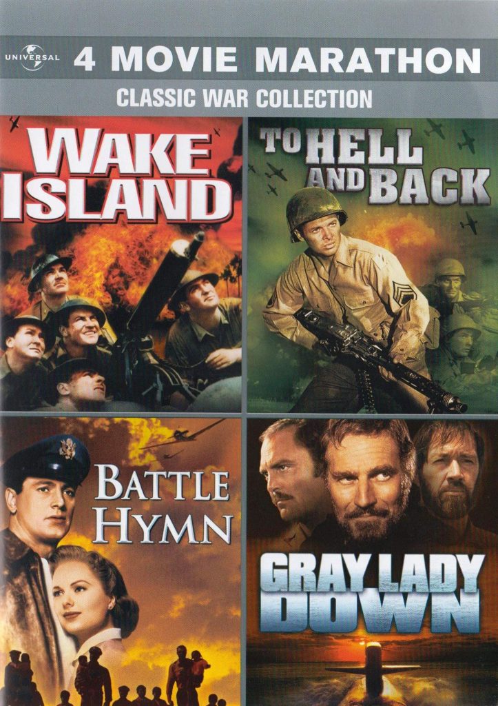 4 Movie Marathon Classic War Collection (Wake Island / To Hell and Back / Battle Hymn / Gray Lady Down)