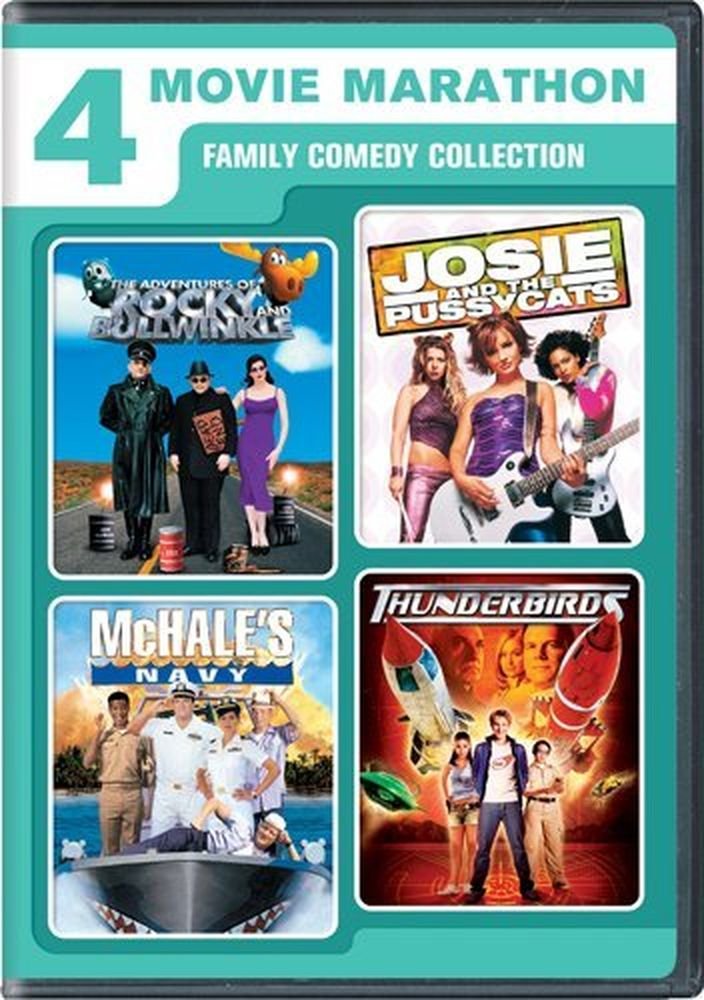 4-Movie Marathon: Family Comedy Collection (Adventures of Rocky & Bullwinkle / Josie and the Pussycats / McHale's Navy / Thunderbirds) [DVD]
