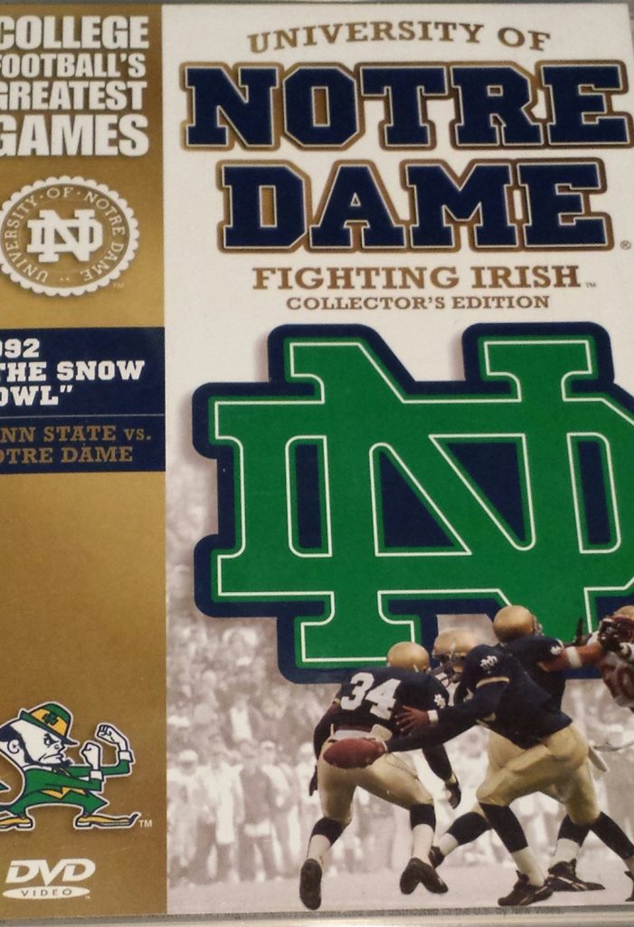 College Football's Greatest Games University of Notre Dame Fighting Irish 1992 The Snow Bowl (Penn State vs. Notre Dame) DVD